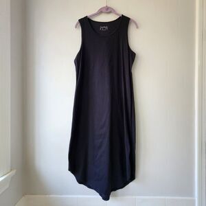 AnyBody Organic Cotton Sleeveless Maxi Dress | Black Women's Size Small EUC